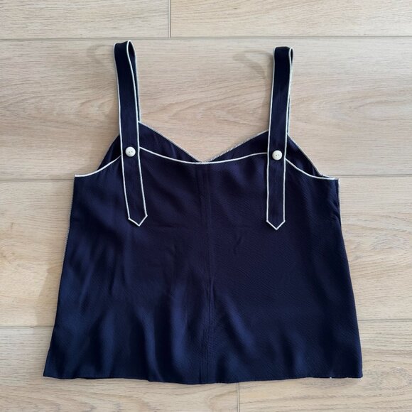 Rag & Bone Tops | Rag And Bone Tia Navy Tank Summer White Buttons - Size S - Picture 9 of 10